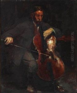 Doctor And Cello Player Carl Bretton-meyer (+ Portrait Of His Wife Astrid, Nee Prior, Verso)