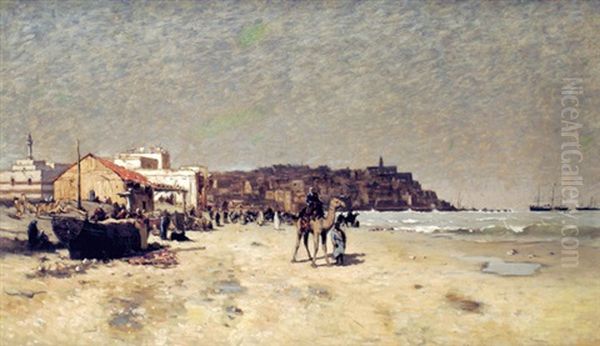 Figures On Jaffa Beach - view 1