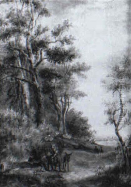 Family Travelers In A Landscape - view 1