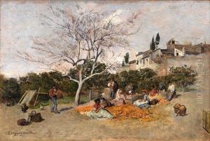 Huerto A Las Afueras De Alcala by Pedro Vega Y Munoz