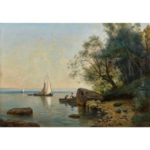Lac Leman Avec Voiliers