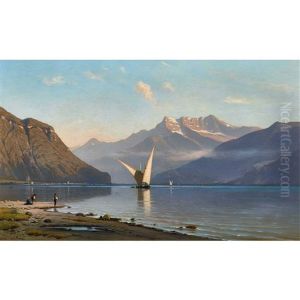 Le Lac Leman Contre Les Dents Du Midi