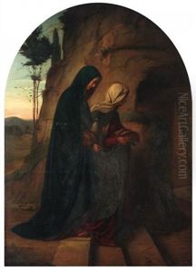 Die Beiden Marien Am Grabe Christi by Philipp Veit