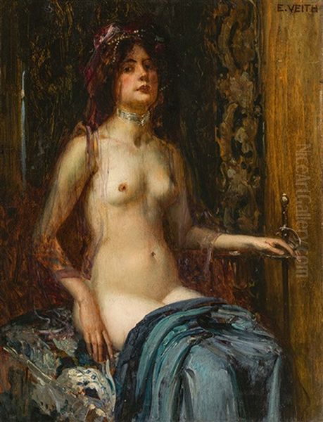 Semi-nude Woman With A Sword - view 1