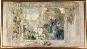 Skizze Fur Einen Gobelin by Eduard Veith