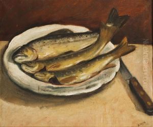 Stillleben Mit Strausen by Rudolf Vejrych