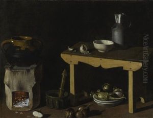 Kitchen Still Life by Diego Rodriguez de Silva y Velazquez