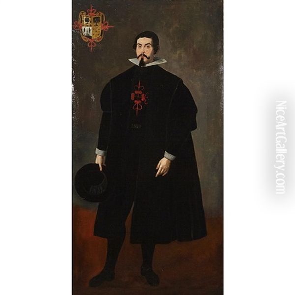 Full Length Portrait Of A Knight, With The Red Cross Of The Order Of Calatrava (spanish Military) - view 1