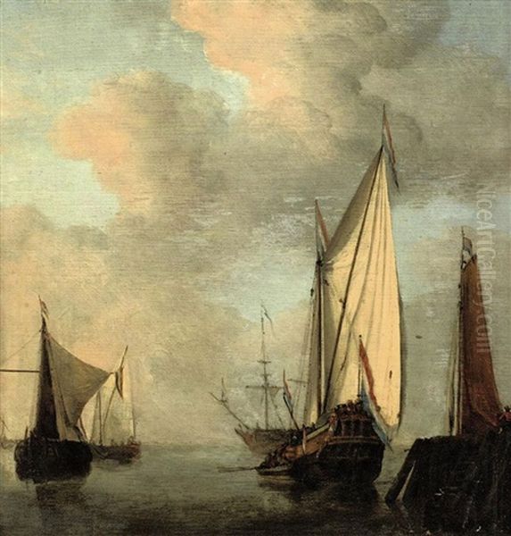 Shipping Off A Jetty In Calm Waters - view 1