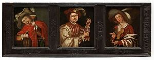 Vin, Kvinnor Och Sang (set Of 3 Framed Together)