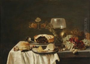A Still Life With A 'roemer" Of White Wine