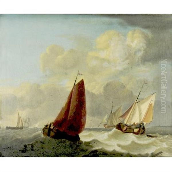 Ships At Anchor In A Harbor - view 1