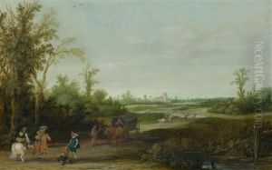 Landscape Scene With A Robbery by Esaias van de Velde the Elder