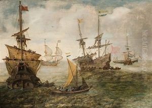 Navios Holandeses Maniobrando by Willem van de, the Elder Velde
