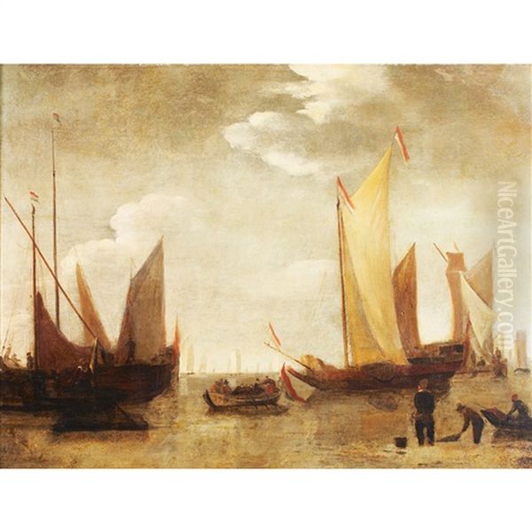 Boats At Low Tide - view 1