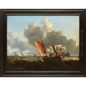 Dutch Shipping Off The Coast by Willem van de Velde the Younger