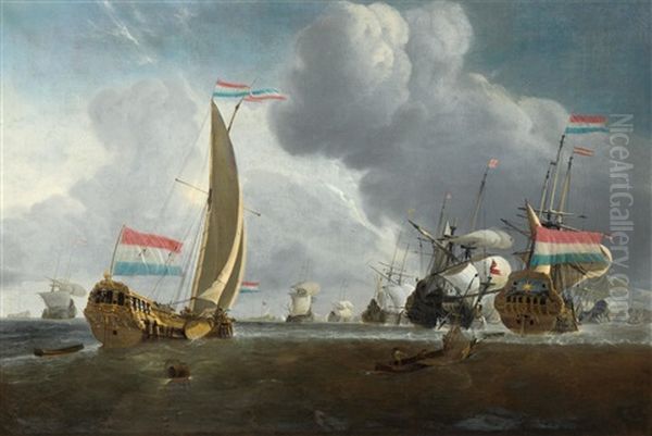 Warships On The High Sea - view 1