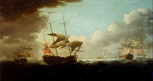 British Shipping At Sea With A Storm Approaching - view 1