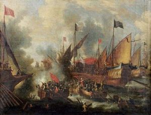 Episode De La Bataille De Lepante by Peter van den Velde