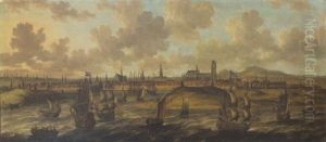 Vue De Venise - Vue D'amsterdam - Vue De Malte (3 Works) by Peter van den Velde
