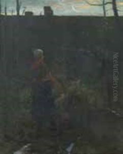 Shepherdess by Paulus Petrus van der Velden