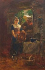 Peasant Girl With Her Suitor (sweethearts)