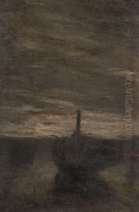Landscape With Boat by Paulus Petrus van der Velden