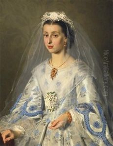 Portrat Der Meta Meese (1840-1920) Im Brautgewand