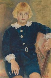 Portrait Of A Boy by Anton Velim