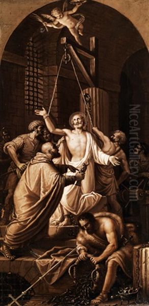 Martyrium Eines Heiligen, Der Sich Der Gotzenanbetung Widersetzt - view 1