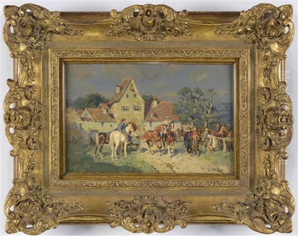 Horse Merket In A Village - view 1