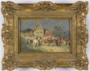 Horse Merket In A Village