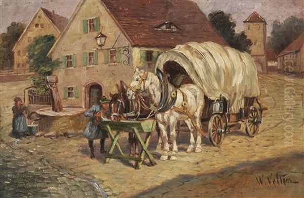 Fuhrwerk Am Dorfbrunnen - view 1