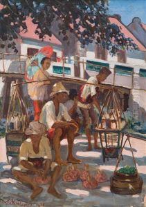 Pasar Near The Kali Besar In Old Batavia by Henry Van Velthuysen
