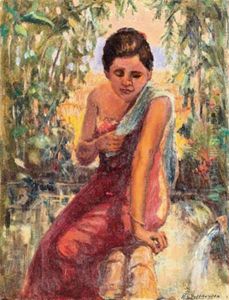Seated Lady by Henry Van Velthuysen