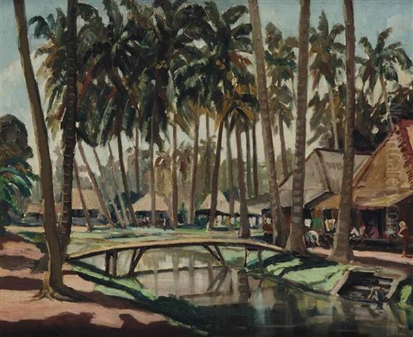 Activities In An Indonesian Village By A River - view 1