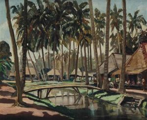 Activities In An Indonesian Village By A River