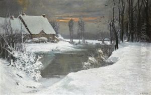 Winter Landscape by Ivan Augustovitch Veltz