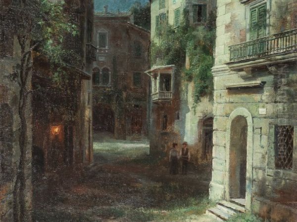 Street Scene By Moonlight - view 1