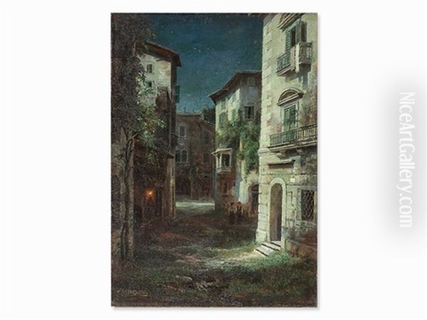 Street Scene By Moonlight - view 1