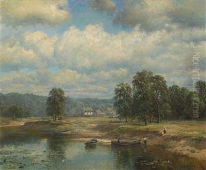 By The River by Ivan Augustovitch Veltz