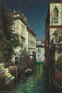 Venice In Moonlight by Ivan Augustovitch Veltz