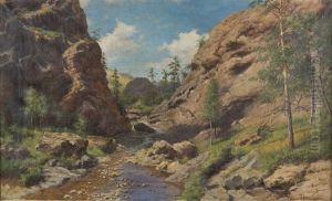 Low Tide On The River, Caucuses, 1902 by Ivan Augustovitch Veltz