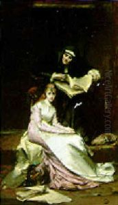 Dante And Beatrice by Anatole Vely