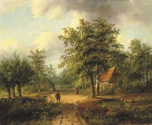 Figures On A Sandy Track