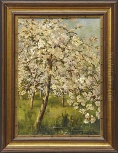 Bluhende Apfelbaume by Jan Cornelis van der Ven