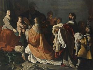 The Adoration Of The Magi by Francois (Vernando) Venant