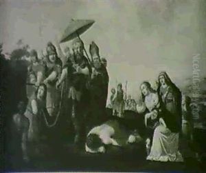 A Biblical Scene by Francois (Vernando) Venant