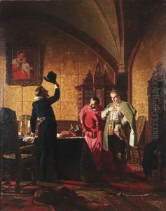 Grigory Otrepiev In Front Of The Polish King Sigismund by Karl Bogdanovich Venig