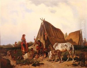 Gypsy Encampment by Adolph van der Venne